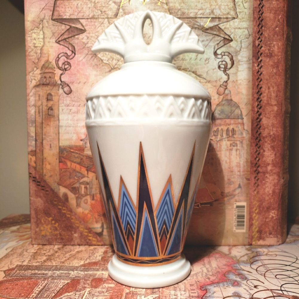 Treasures of the Pharaohs porcelain collection.  Lotus Vessel.